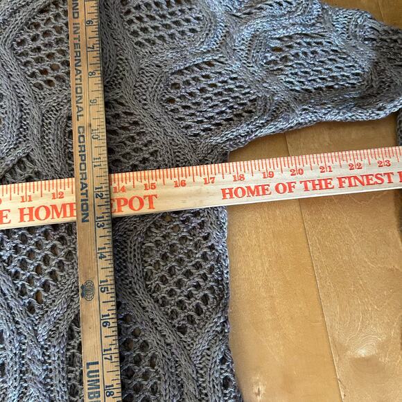 Cozy casual beige crocheted long sleeve tunic top women’s size M/L - Picture 12 of 12